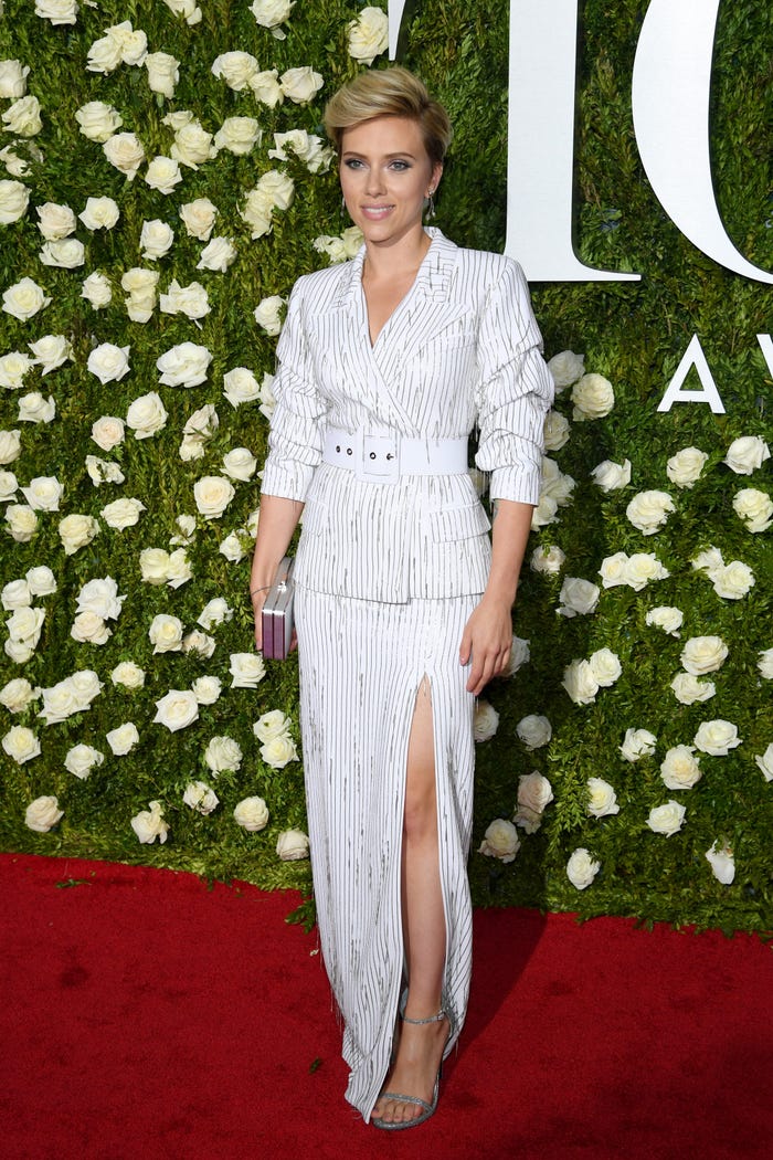 Scarlett Johansson attends the 2017 Tony Awards